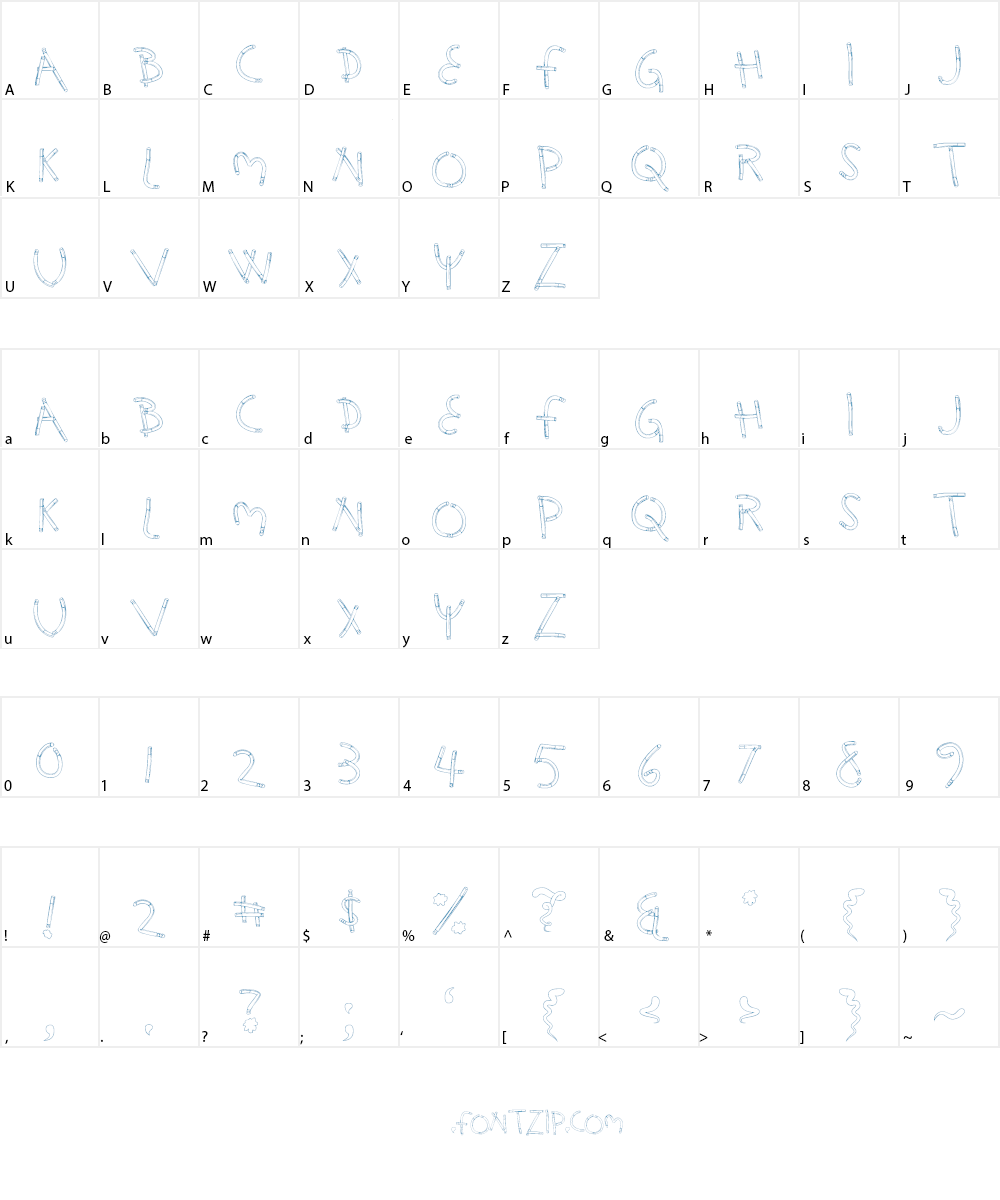 Holy Smokes Font Character